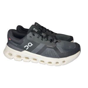 On Womens Cloud Runner 2 Black Running Shoes Sneakers Size 10